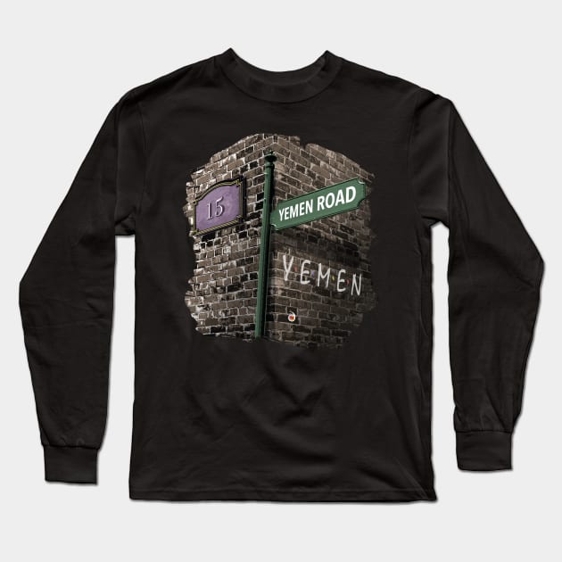 Friends: 15, Yemen Road, Yemen Long Sleeve T-Shirt by rednessdesign